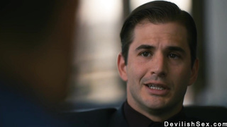 Dude fucking hot brunette thief at her home