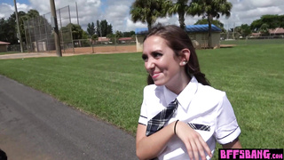 Teens creating adult content on big cock