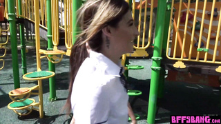 Teens creating adult content on big cock