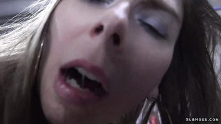 Anal spanking and cums on sub Alice Maze