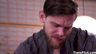 TS Janie Blade massage and fucked hard