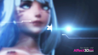 Hot game character babes riding big cocks in Megaera animated porn bundle 2