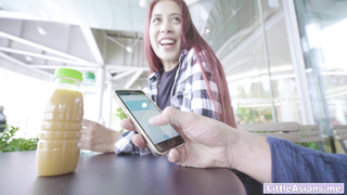 Vibrator and big dick as a gift for teen