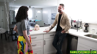 Satine Summers gives stepdad a blowjob