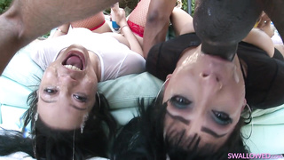 big black dicking two open mouths