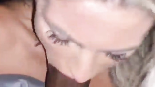 Beautiful MILF Interracial POV Blowjob