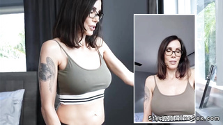 Stunning stepmom fucks with stepson in bed