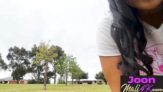 Perfect picnic with romantic Asian teen