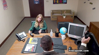 Head teacher makes deal with big tit housewife
