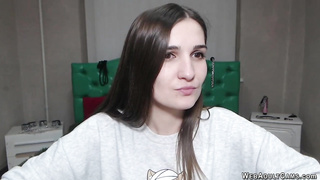 Small tits webcam girl masturbates with sex toy