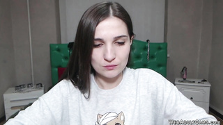 Small tits webcam girl masturbates with sex toy