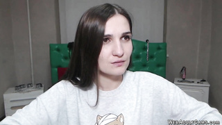 Small tits webcam girl masturbates with sex toy