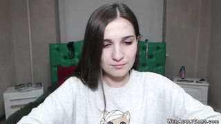 Small tits webcam girl masturbates with sex toy