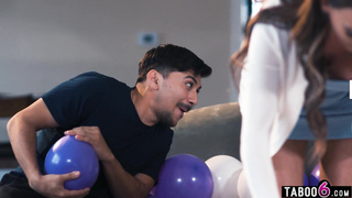 Upskirt with no panties MILF stepmom