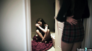 Hot babe licking stepsisters lesbian GF