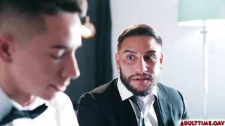 Gay Cheaters Almost Caught Fucking in the Bathroom