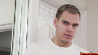 Stepson eagerly eats his stepmom out and then fucks her