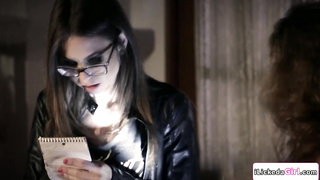 Big tits teen ass licking lesbian friend