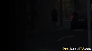 Chinese beotches urinate in restroom