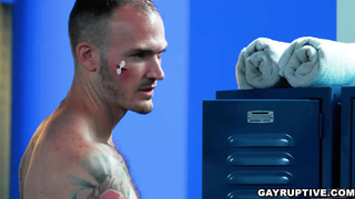 Christian Wilde Pounded Troy Accola in the Locker Room