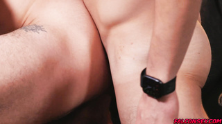 Cole with cock is slide in and out of his ass