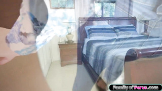 Guy fucks his gf and her russian stepmom