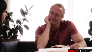 Kinky homescooling with big dick stepdad