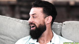 Gooner stepdad joins stepson masturbation and fucks him