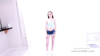 Cute girl takes big cock in her tight teen pussy