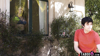 Lonely MILF stepmom satisfied by stepson