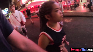 Super tiny Thai teen shows guy around
