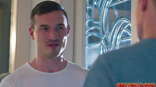 Raunchy podcaster Derek Kage meets fan Trevor Harris