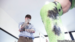 Husband buttfucking wifes trans friend