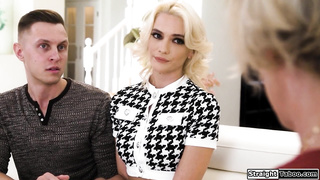 Stepmom helps stepson cum for his wife