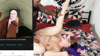 Cuck brother watch sis takin bbc