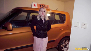 Big dick stretches big tits blonde