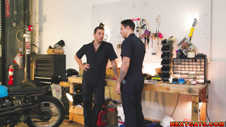 Garage sex scene with Carter Woods and Jayden Marcos