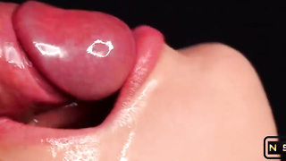 CLOSE UP Tongue and Lips BLOWJOB BEST