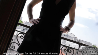 hot 18yo anusha diamond choker balcony masturbating