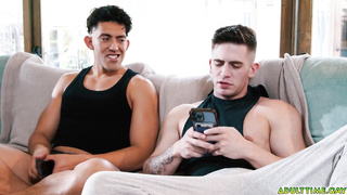 Two horny friends tries prostate stimulation