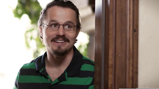 Petite brunette lets a stalker fuck her