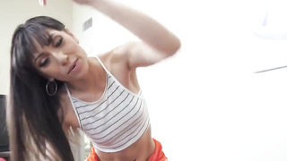 stepdaughter console dad with her tight pussy.