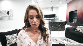 Athena sucks Allen off until he blows a huge load