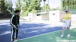 Stepmom Serving Balls