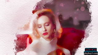 Big ass MILF blonde Polina striptease