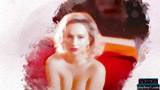 Big ass MILF blonde Polina striptease