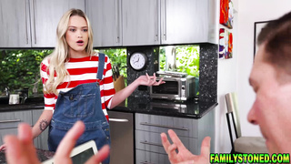 Stepdaughter sucking stepdads thick cock