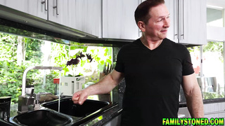 Stepdaughter sucking stepdads thick cock