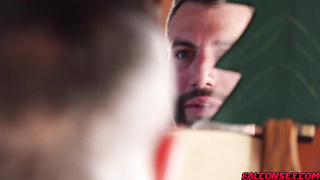 Horny Cole Connor swallows Brock Banks' uncut cock