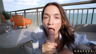 Public Sex on the Condo Balcony with an Ocean View